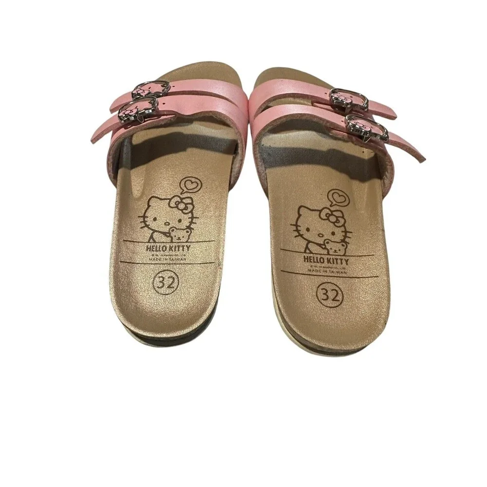 Hello Kitty Sanrio Kids Size 32 US 1 Slides Youth Girls Soft Pink Slip On #S34-1